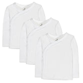 3-Pack Organic Cotton Long Sleeve Side-Snap tops