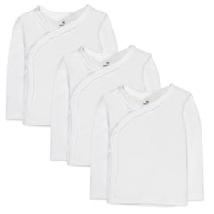 3-Pack Organic Cotton Long Sleeve Side-Snap tops