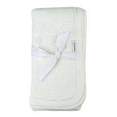 3-Pack Organic Cotton Matelasse Burp Cloths