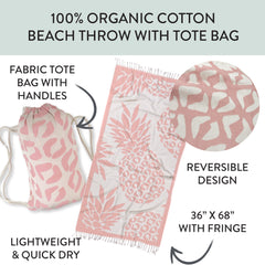 Beach Throw Towel in Tote Bag