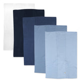 5-Pack Organic Cotton Knit Tri-fold Burp Cloths