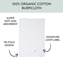 5-Pack Organic Cotton Knit Tri-fold Burp Cloths
