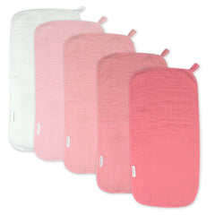 5-Pack Organic Cotton Multi-layer Woven Burp Cloths