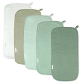 5-Pack Organic Cotton Multi-layer Woven Burp Cloths