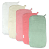 5-Pack Organic Cotton Multi-layer Woven Burp Cloths