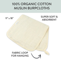 5-Pack Organic Cotton Multi-layer Woven Burp Cloths