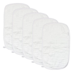5-Pack Organic Cotton Multi-layer Woven Burp Cloths