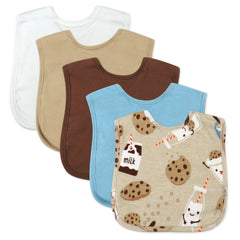 5-Pack Organic Cotton 4 in 1 Reversible Bibs