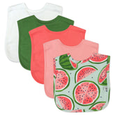5-Pack Organic Cotton 4 in 1 Reversible Bibs