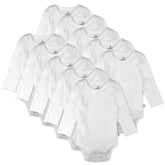 10-Pack Organic Cotton Long Sleeve Bodysuits