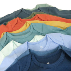 20-Pack Organic Cotton Long Sleeve Bodysuit & Knit Tri-fold Burp Cloth Bundle