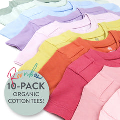 10-Pack Organic Cotton Short Sleeve T-Shirts