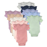 10-Pack Organic Cotton Short Sleeve Bodysuits