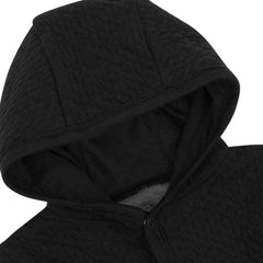 Organic Cotton Matelassé Snap-Front Hooded Jacket