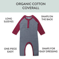 Organic Cotton One-Piece Jumpsuit Coverall