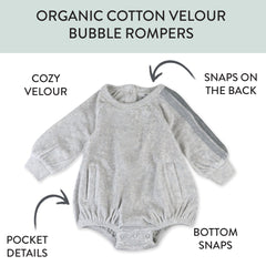 Cozy Velour Bubble Romper