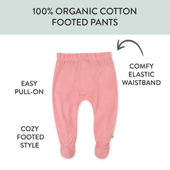 2-Pack Organic Cotton Footed Pants