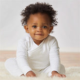 2-Piece Organic Cotton Matelassé Side-Snap Top and Pant Set