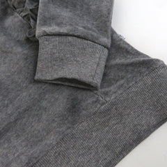 2-Piece Velour Ruffle Front Sweatsuit