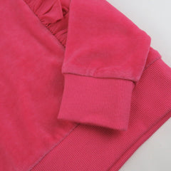 2-Piece Velour Ruffle Front Sweatsuit