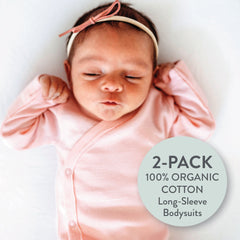 2-Piece Long Sleeve Organic Cotton Bodysuit & Side Snap Bodysuit