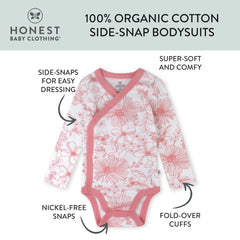 2-Piece Long Sleeve Organic Cotton Bodysuit & Side Snap Bodysuit