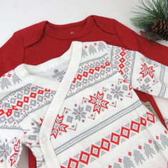 2-Piece Long Sleeve Organic Cotton Bodysuit & Side Snap Bodysuit