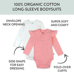 2-Piece Long Sleeve and Ruffle Shoulder Side Snap Bodysuits