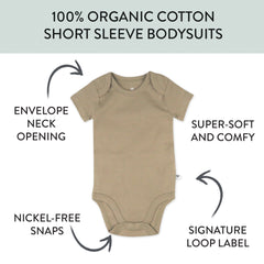3-Pack Organic Cotton Short Sleeve Bodysuits
