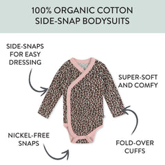 3-Pack Organic Cotton Long Sleeve Side-Snap Bodysuits