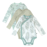 3-Pack Organic Cotton Long Sleeve Side-Snap Bodysuits