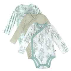 3-Pack Organic Cotton Long Sleeve Side-Snap Bodysuits