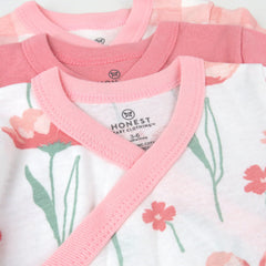 3-Pack Organic Cotton Long Sleeve Side-Snap Bodysuits