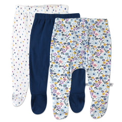 3-Pack Organic Cotton Footed Pants