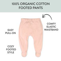 3-Pack Organic Cotton Footed Pants