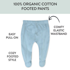 3-Pack Organic Cotton Footed Pants