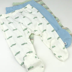 3-Pack Organic Cotton Footed Pants