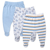 3-Pack Organic Cotton Footed Pants