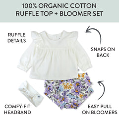 3-Piece Novelty Top, Bloomer & Headband Set