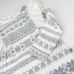 3 Pack Long Sleeve Ruffle Shoulder Bodysuit Set