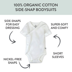 3 Pack Short Sleeve Side Snap Bodysuits