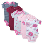 5-Pack Organic Cotton Short Sleeve Bodysuits