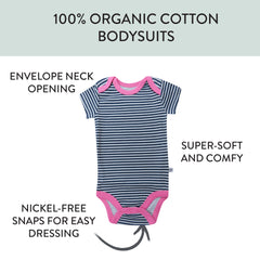 5-Pack Organic Cotton Short Sleeve Bodysuits