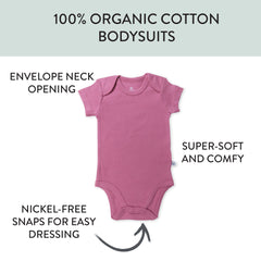 5-Pack Organic Cotton Short Sleeve Bodysuits