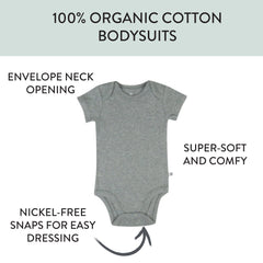 5-Pack Organic Cotton Short Sleeve Bodysuits