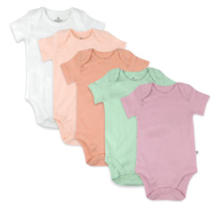 5-Pack Organic Cotton Short Sleeve Bodysuits