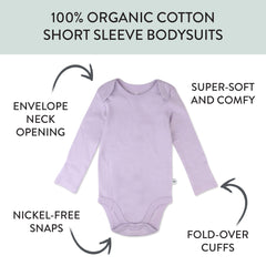 5-Pack Organic Cotton Long Sleeve Bodysuits