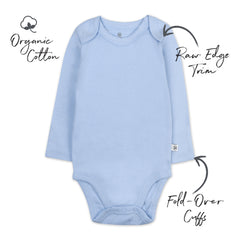 5-Pack Organic Cotton Long Sleeve Bodysuits