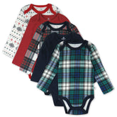 5-Pack Organic Cotton Long Sleeve Bodysuits