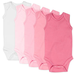 5-Pack Organic Cotton Sleeveless Bodysuits